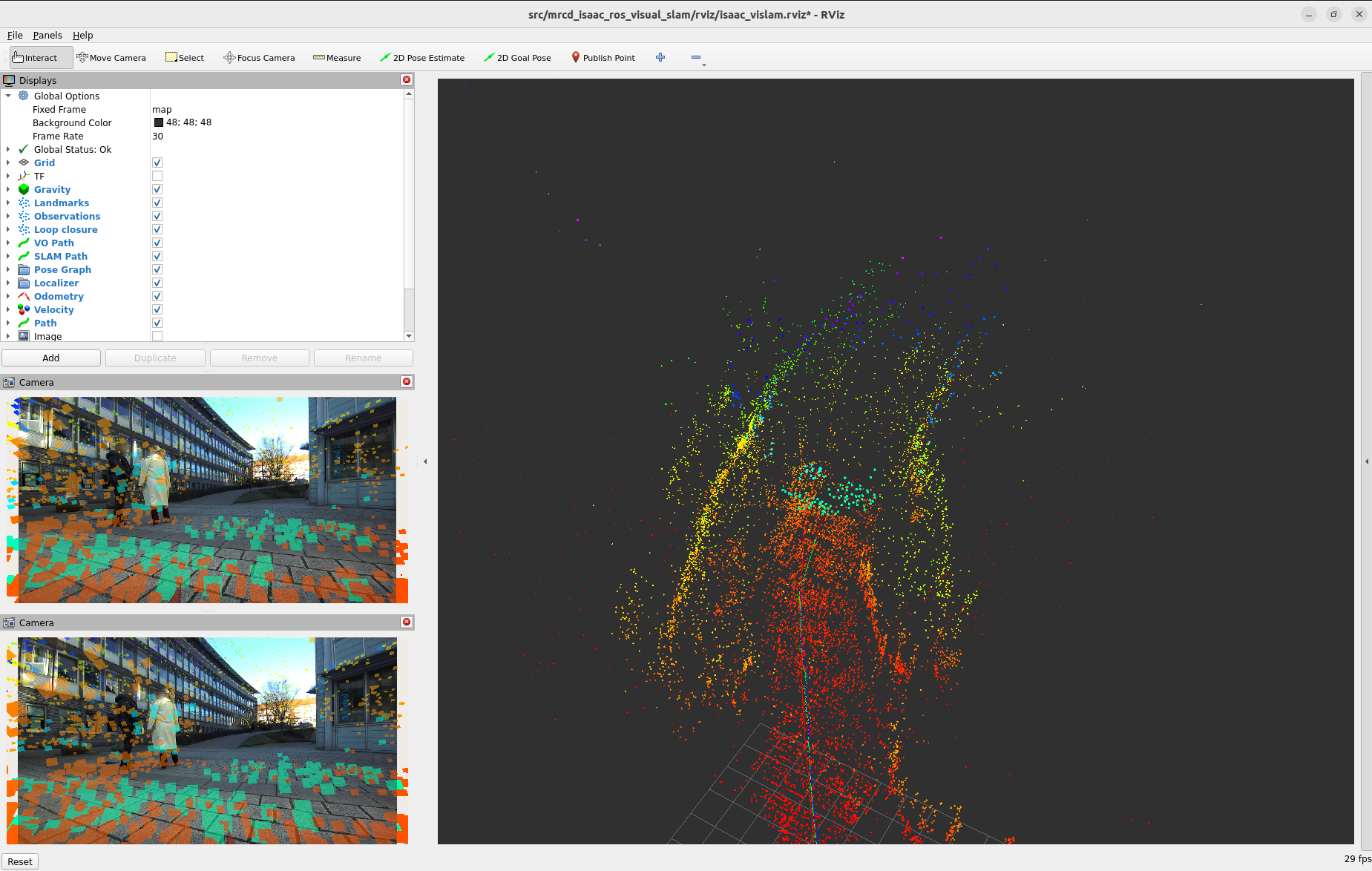 Screenshot of RTAB-maps inbuilt Visualization Window